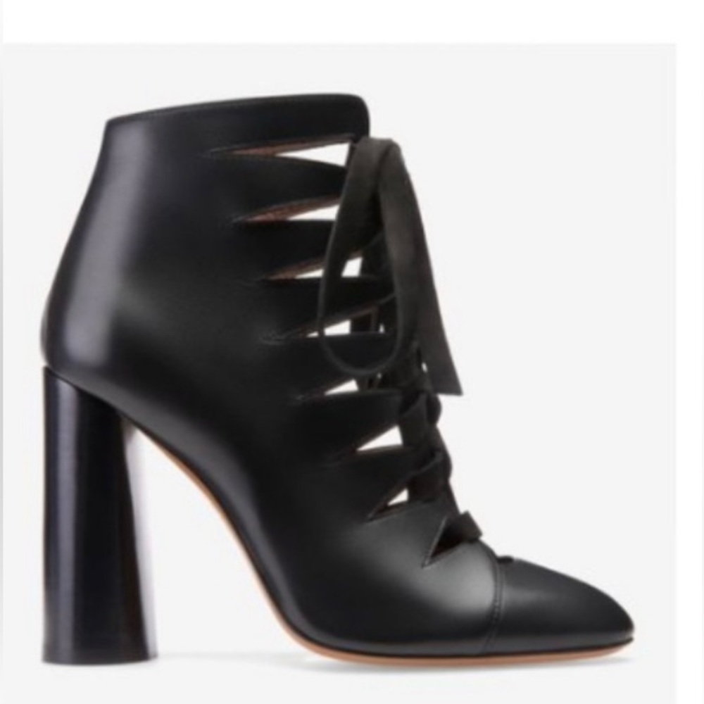 Bally size 36.5 Shanie black calf leather ankle bootie